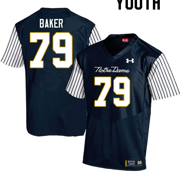 Youth #79 Tosh Baker Notre Dame Fighting Irish College Football Jerseys Stitched-Alternate